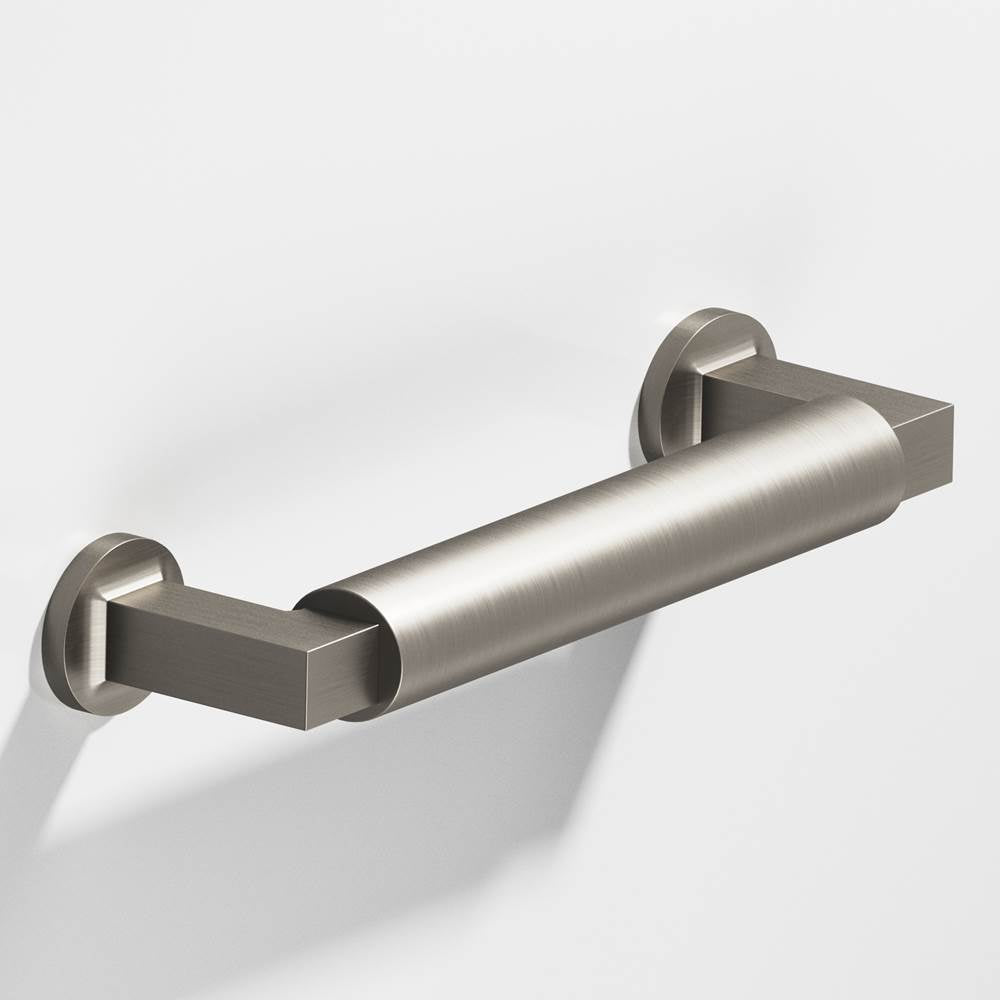 Colonial Bronze - 1.25'' diameter custom length Gropius-style Pull with flared feet hand finished in Matte Pewter and Matte Pewter - Matte Pewter,Matte Pewter