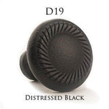 Leather Accented Square, Beveled Cabinet Knob With Straight Post, Matte Dark Statuary Bronze x Wild Boar Pitch Brown Leather