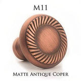 Leather Accented Round Appliance Pull, Door Pull, Shower Door Pull, Towel Bar With Straight Posts, Oil Rubbed Bronze x Shagreen Gris Ligero Leather