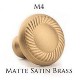 Leather Accented Round Appliance Pull, Door Pull, Shower Door Pull, Towel Bar With Straight Posts, Oil Rubbed Bronze x Luster Leather Steel Blue Leather
