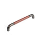 Colonial Bronze - Custom Length, Leather Accented Wire Pull, Weathered Brass x Woven Bitter Chocolate Leather - Weathered Brass