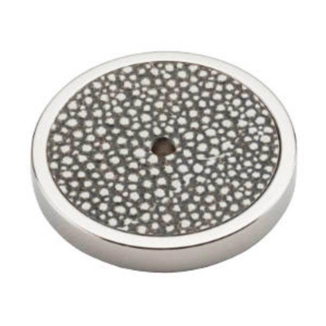 Colonial Bronze - Leather Accented Round Appliance Pull, Door Pull, Shower Door Pull With Straight Posts, Matte Dark Statuary Bronze x Rattlesnake White Leather - Matte Dark Statuary Bronze