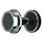 Colonial Bronze - Leather Accented Round Appliance Pull, Door Pull, Shower Door Pull With Straight Posts, Weathered Brass x Pinseal Black Seal Leather - Weathered Brass