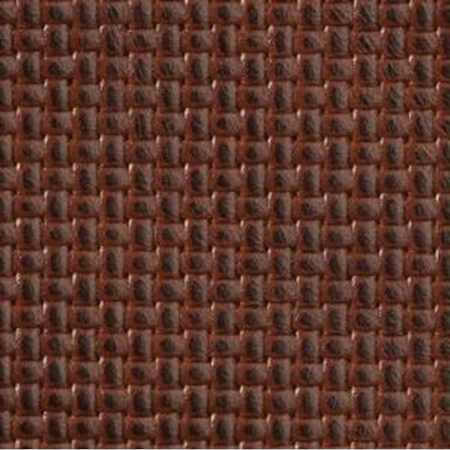 Leather Accented Round Cabinet Pull With Straight Posts, Heritage Bronze x Woven Fudge Leather