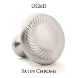 1.25'' diameter Round Cabinet Knob, Back-to-Back Shower Door Knob Kit hand finished in Oil Rubbed Bronze and Light Statuary Bronze