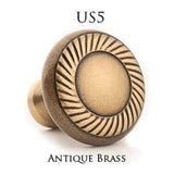 Leather Accented Round Cabinet Pull With Straight Posts, Oil Rubbed Bronze x China Black Gold