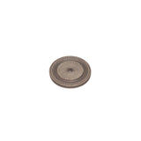 Colonial Bronze - 1.5'' diameter Round, grooved Backplate for use with 8-32 screw hand finished in Distressed Pewter - Distressed Pewter