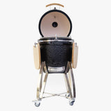 Smoker with Stand and Side Shelves