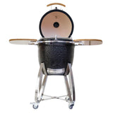 Smoker with Stand and Side Shelves