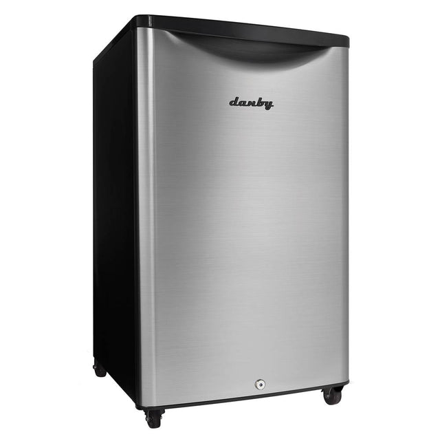 Danby - Contemporary Classic Outdoor Refrigerator - Black,Stainless Steel