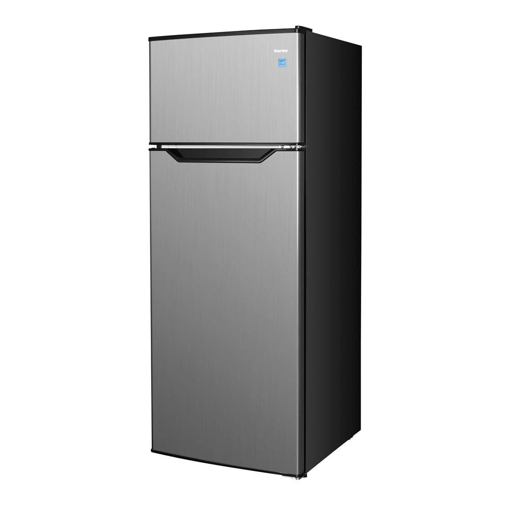 Danby - Top Mount Refrigerator - Black,Stainless Steel