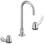 Delta Commercial - Commercial 23C6: Two Handle Widespread Bathroom Faucet with Gooseneck Spout - Less Pop-Up - Chrome