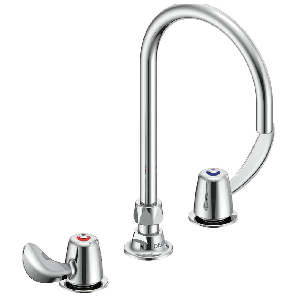 Delta Commercial - Commercial 27C1 / 27C2: Two Handle 8'' Below Deck Mount Faucet - Chrome