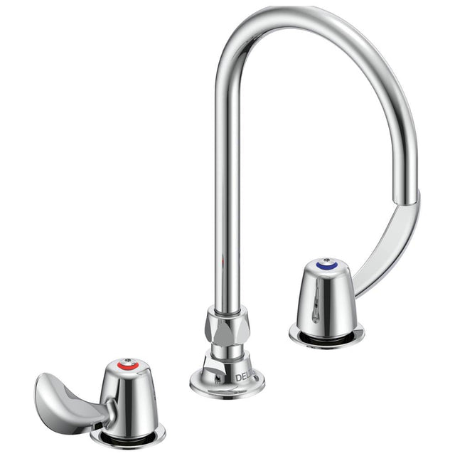Delta Commercial - Commercial 27C1 / 27C2: Two Handle 8'' Below Deck Mount Faucet - Chrome
