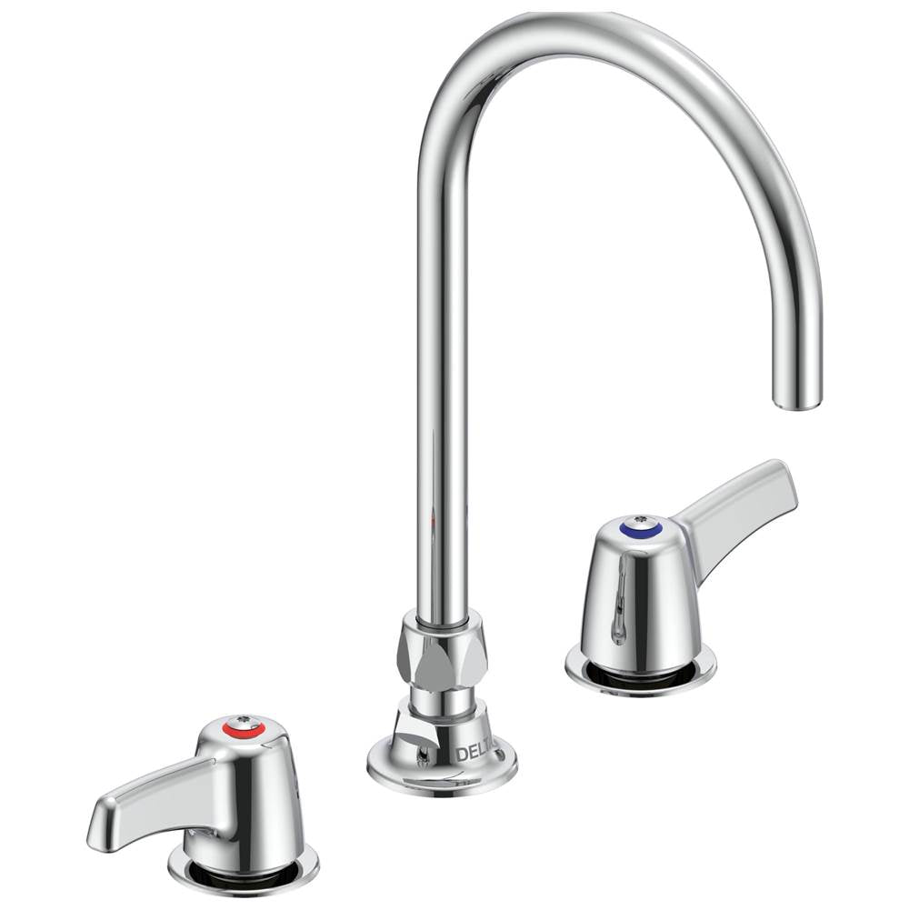 Delta Commercial - Commercial 27C1 / 27C2: Two Handle 8'' Below Deck Mount Faucet - Chrome