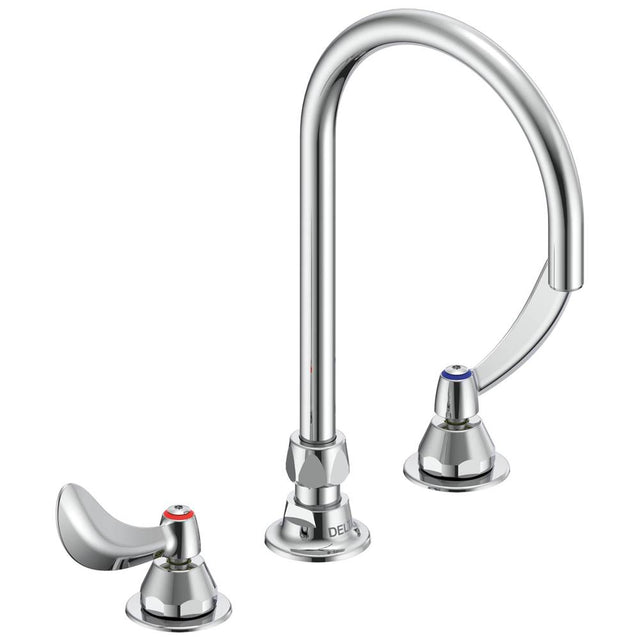 Delta Commercial - Commercial 27C1 / 27C2: Two Handle 8'' Below Deck Mount Faucet - Chrome