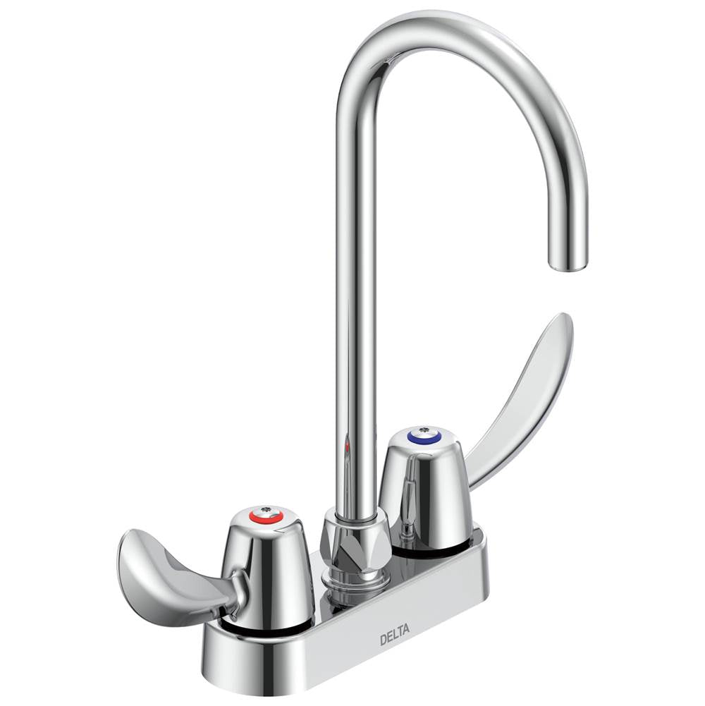 Delta Commercial - Commercial 27C4 / 27C5 / 27C6: Two Handle 4'' Deck Mount Faucet - Chrome