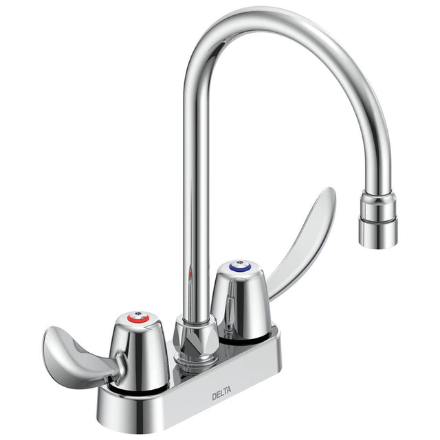 Delta Commercial - Commercial 27C4 / 27C5 / 27C6: Two Handle 4'' Deck Mount Faucet - Chrome