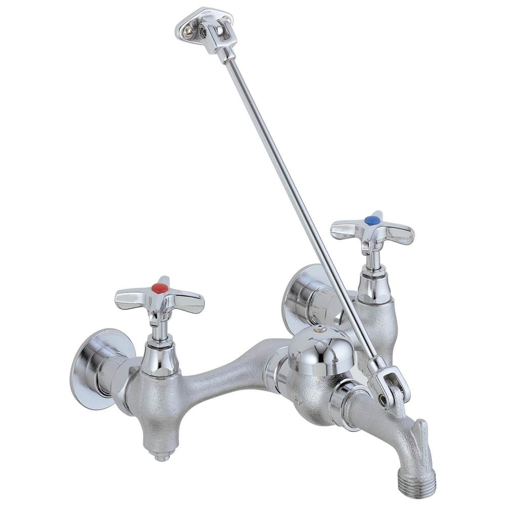 Delta Commercial - Commercial 28C / T9: Two Handle 8'' Wall Mount Service Sink Faucet - Rough Chrome