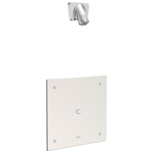 Delta Commercial - Commercial 860T: Electronic Shower Trim with Push Button Activator- Hardwire - Chrome