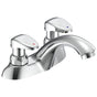 Delta Commercial - Commercial 86T: Two Handle Metering Slow-Close Bathroom Faucet - Chrome