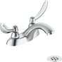 Delta Commercial - Commercial 21C: Two Handle Centerset Bathroom Faucet with Grid Strainer - Chrome