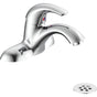 Delta Commercial - Commercial 22C: Single Handle Centerset Bathroom Faucet with Grid Strainer - Chrome