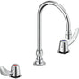 Delta Commercial - Commercial 23C6: Two Handle Widespread Bathroom Faucet with Gooseneck Spout - Less Pop-Up - Chrome