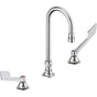 Delta Commercial - Commercial 23C6: Two Handle Widespread Bathroom Faucet with Gooseneck Spout - Less Pop-Up - Chrome