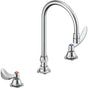 Delta Commercial - Commercial 23C6: Two Handle Widespread Bathroom Faucet with Gooseneck Spout - Less Pop-Up - Chrome