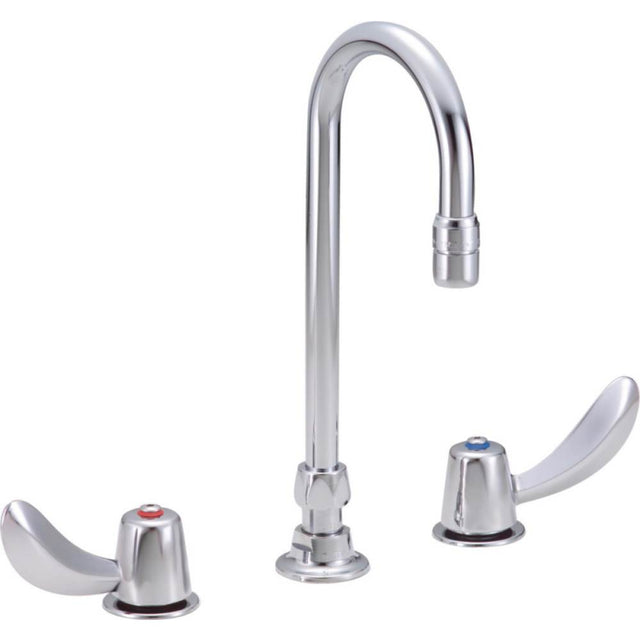 Delta Commercial - Commercial 23C6: Two Handle Widespread Bathroom Faucet with Gooseneck Spout - Less Pop-Up - Chrome