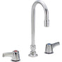 Delta Commercial - Commercial 23C6: Two Handle Widespread Bathroom Faucet with Gooseneck Spout - Less Pop-Up - Chrome