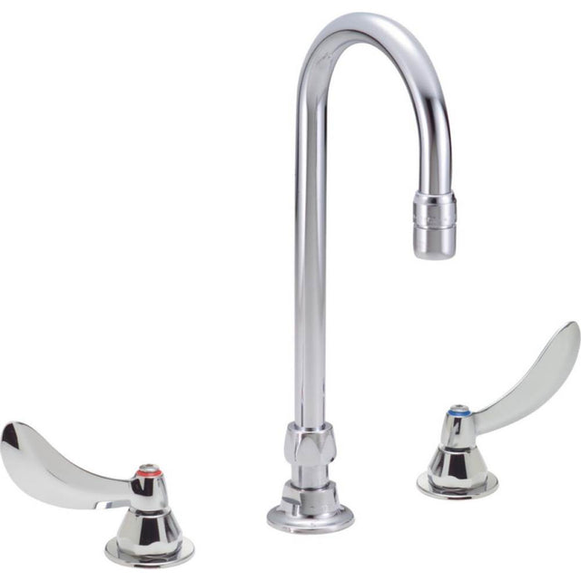 Delta Commercial - Commercial 23C6: Two Handle Widespread Bathroom Faucet with Gooseneck Spout - Less Pop-Up - Chrome
