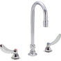 Delta Commercial - Commercial 23C6: Two Handle Widespread Bathroom Faucet with Gooseneck Spout - Less Pop-Up - Chrome
