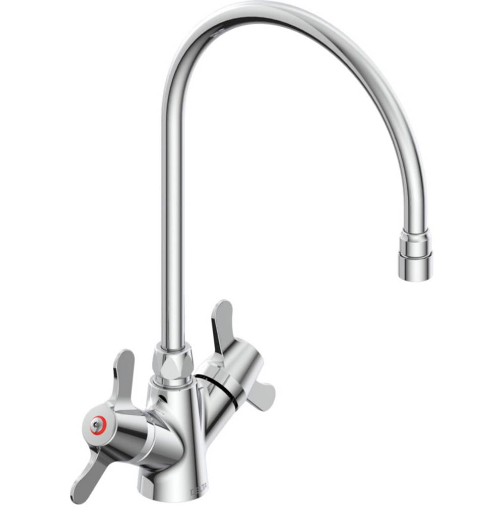 Delta Commercial - Commercial 25C3: Two Handle Single Shank Mixing Faucet - Chrome