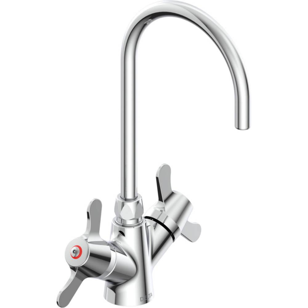 Delta Commercial - Commercial 25C3: Two Handle Single Shank Mixing Faucet - Chrome