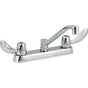 Delta Commercial - Commercial 26C3: Two Handle 8'' Cast Deck Mount Faucet - Chrome