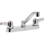 Delta Commercial - Commercial 26C3: Two Handle 8'' Cast Deck Mount Faucet - Chrome