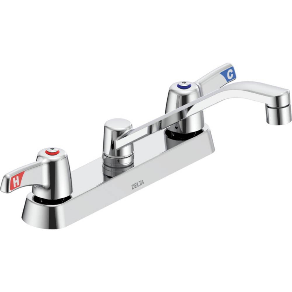 Delta Commercial - Commercial 26C3: Two Handle Deck-Mount Faucet - Chrome