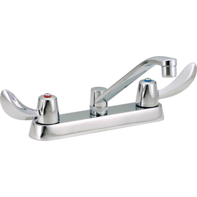 Delta Commercial - Commercial 26C3: 8'' Cast Deck Mount Faucet - Chrome