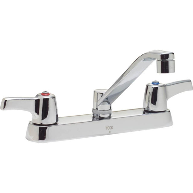Delta Commercial - Commercial 26C3: Two Handle 8'' Cast Deck Mount Faucet - Chrome