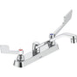 Delta Commercial - Commercial 26C3: Two Handle 8'' Cast Deck Mount Faucet - Chrome