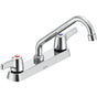 Delta Commercial - Commercial 26C3: Two Handle 8'' Cast Deck Mount Faucet - Chrome
