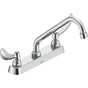 Delta Commercial - Commercial 26C3: Two Handle 8'' Cast Deck Mount Faucet - Chrome
