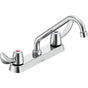 Delta Commercial - Commercial 26C3: Two Handle 8'' Cast Deck Mount Faucet - Chrome