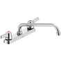 Delta Commercial - Commercial 26C3: Two Handle 8'' Cast Deck Mount Faucet - Chrome