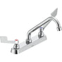Delta Commercial - Commercial 26C3: Two Handle 8'' Cast Deck Mount Faucet - Chrome