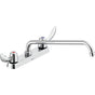 Delta Commercial - Commercial 26C3: Two Handle 8'' Cast Deck Mount Faucet - Chrome