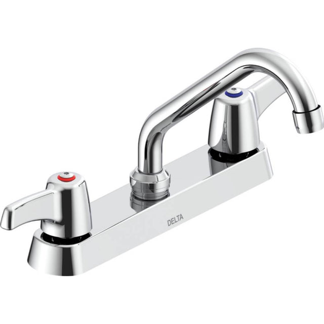 Delta Commercial - Commercial 26C3: 8'' Cast Deck Mount Faucet - Chrome