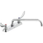 Delta Commercial - Commercial 26C3: Two Handle 8'' Cast Deck Mount Faucet - Chrome